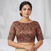 Mehru Vine Stretch Readymade Non- Padded Blouse