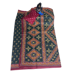 Vrinda Floral Green Saree