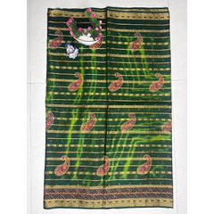 Green Aura Traditional Cotton Saree.