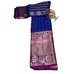 Neelambari Valli Weave Pattu Saree.