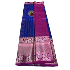 Neelambari Valli Weave Pattu Saree.