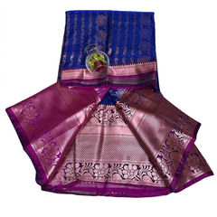 Neelambari Valli Weave Pattu Saree.