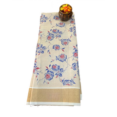 Ivory Blosom Kasuvu Saree