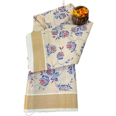 Ivory Blosom Kasuvu Saree