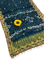 Pushpa Neeela Bandhini Saree