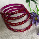 Ruby Radiance Sparkle Bangles