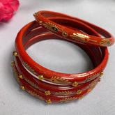 Laal Pankhuri Grace Bangle Set