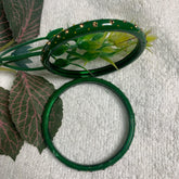 Emerald Aura Bloom Bangles Kada
