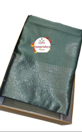 Teal Aura Kanjeevaram Silk Saree