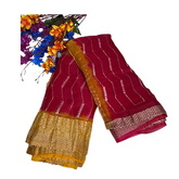 Sinduri Lehariya Glow Saree.