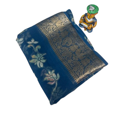 Elegant Rajasi Blue Art silk Saree.