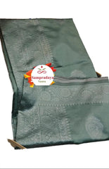 Teal Aura Kanjeevaram Silk Saree