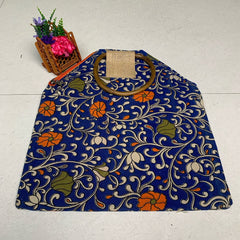 Azure Bloom Handcrafted Tote