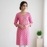 leheriya printed kurta