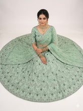 Aqua Noor Royale Net Lehenga Set