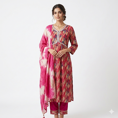 Aarohi Rust Bloom Kurti set