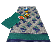 Neelika Gray Cotton Floral Saree