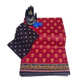 Sindoori Floral Weave Cotton Saree