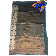 Earthy Aura Lenin Blend Saree.