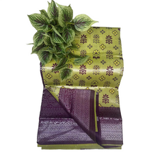 MintLavish Floral Pattu Saree