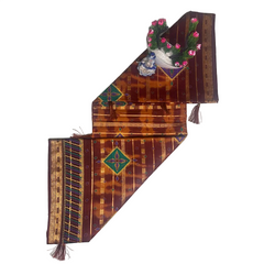 Zari Orange Brown Classic Cotton Saree.