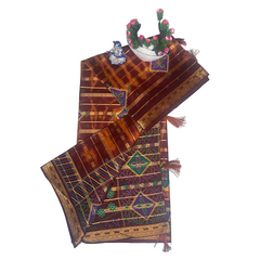 Zari Orange Brown Classic Cotton Saree.