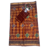 Zari Orange Brown Classic Cotton Saree.