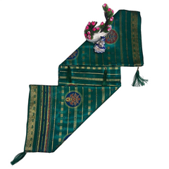 Green Regal Blossom Cotton Saree.