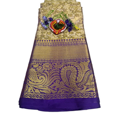 Golden Flame Pattu Saree.