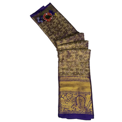 Golden Flame Pattu Saree.