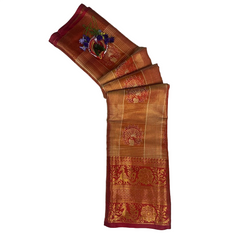 Zari Garden Sunset Pattu Saree.