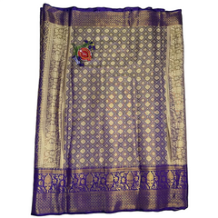 Blue Zariya Pattu Saree