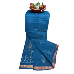 Neelambari Paisley Grace Cotton Saree.
