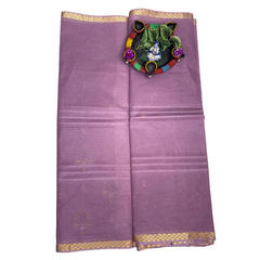 Lavender Malimala Cotton Saree.