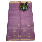 Lavender Malimala Cotton Saree.