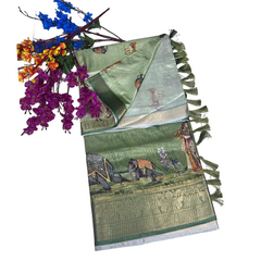 Soft sage green Saree