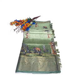 Soft sage green Saree