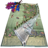 Soft sage green Saree