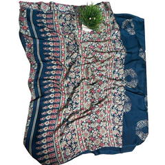 Navy blue fancy saree