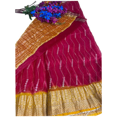 Sinduri Lehariya Glow Saree.