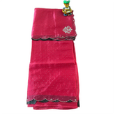 Gulnar Sitara Silver Dotted Butti work Saree.
