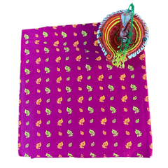 Amethyst Bloom Ethnic Unstitched Blouse Piece