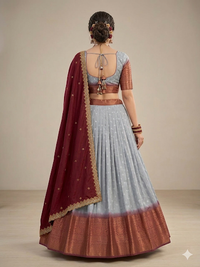 Neelam Maroon Grace Lehenga Set