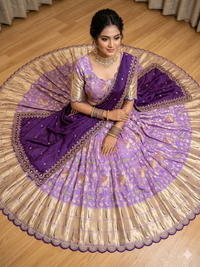 Neelkamal Lavender Paithani Lehenga Set