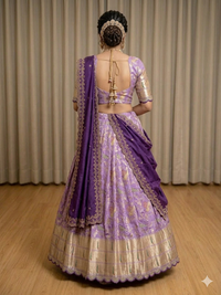 Neelkamal Lavender Paithani Lehenga Set