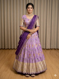 Neelkamal Lavender Paithani Lehenga Set