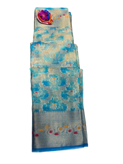 FANCY TISSUE GOLDEN ZARI SAREE