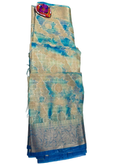 FANCY TISSUE GOLDEN ZARI SAREE