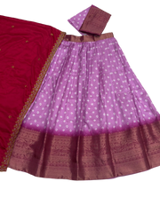 TRADITIONAL SOUTH INDIAN LEHENGA ( HALF SAREE)