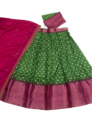 TRADITIONAL SOUTH INDIAN LEHENGA ( HALF SAREE)